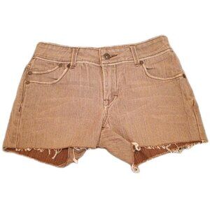 The Limited Brown Cut Off Jean Shorts Juniors Women’s Size 0 Raw Hem